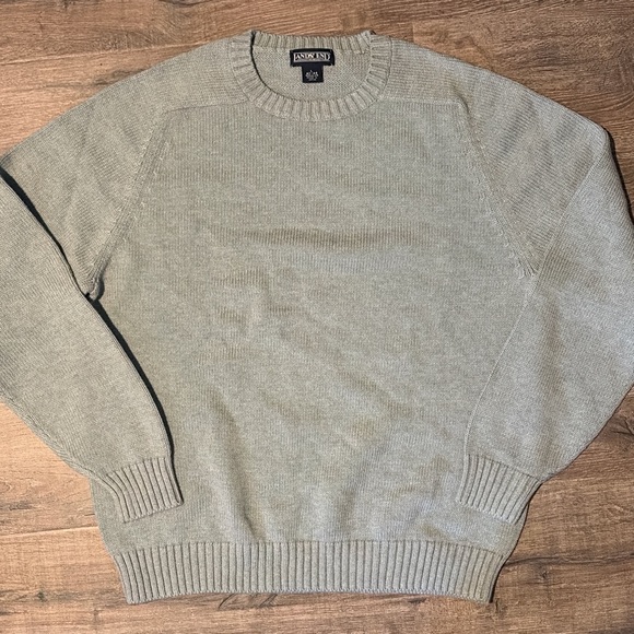 Lands' End Other - Lands' End Men's Light Gray Crewneck Sweater